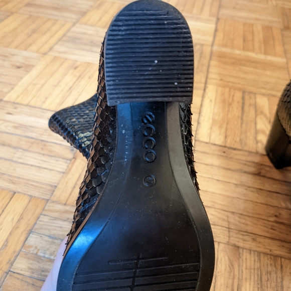 Leather Ecco Boots, snakeskin effect US 9/40 - Picture 5 of 5